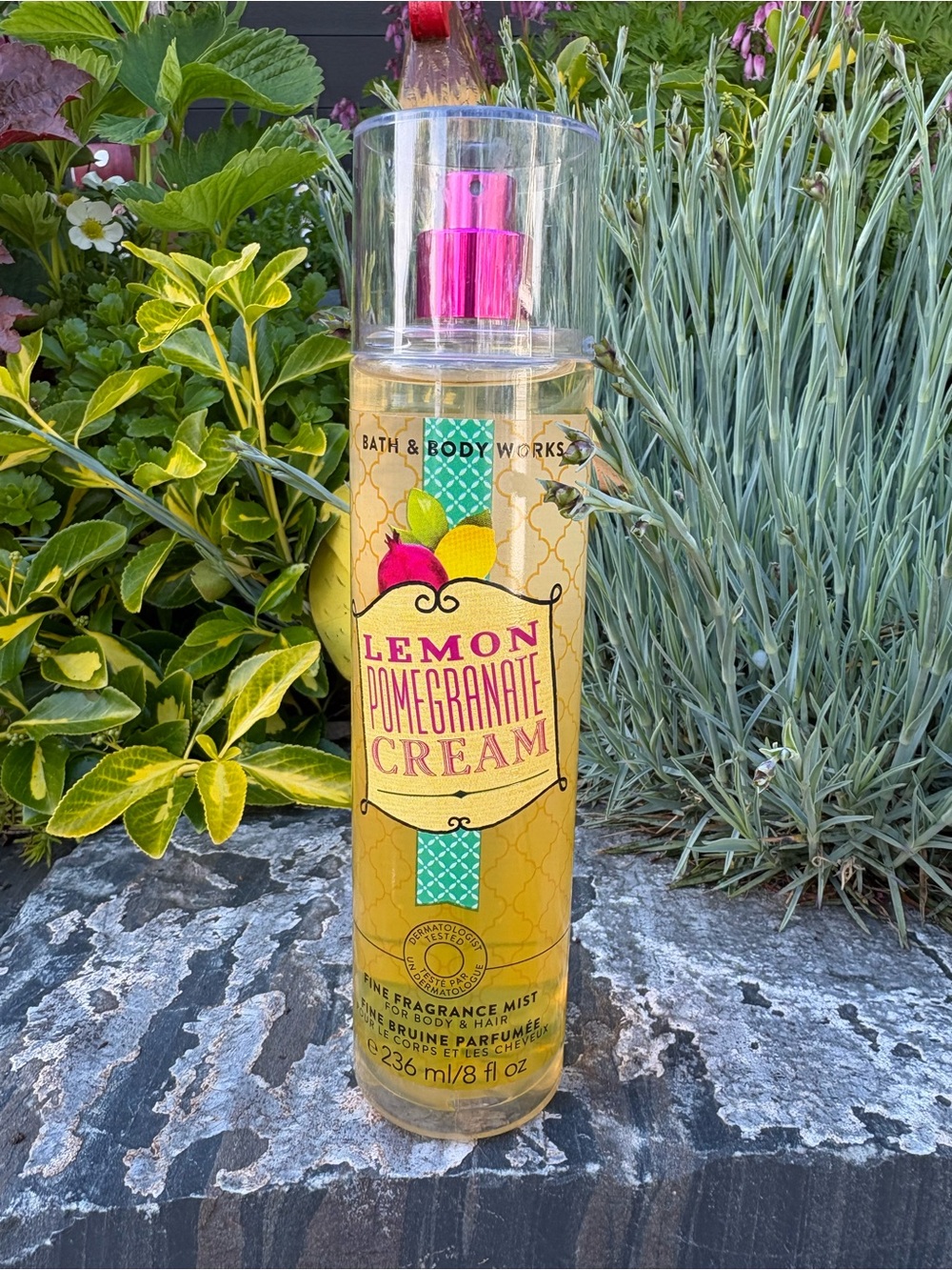 Bath & Body Works Lemon Pomegranate Cream Fine Fragrance Mist - Yellow & Pink